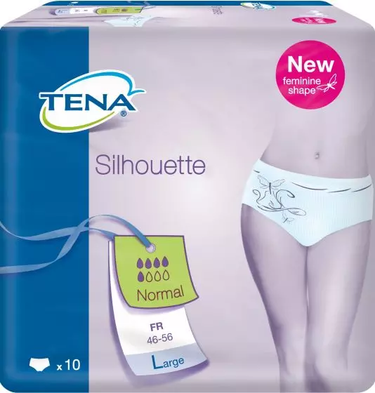 Braguita TENA Silhouette Lady Protective Underwear Discreet Normal Pack de 10