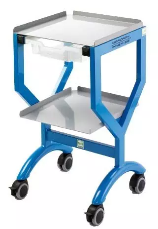 Mesa carrito porta instrumentos no magnético con cajón