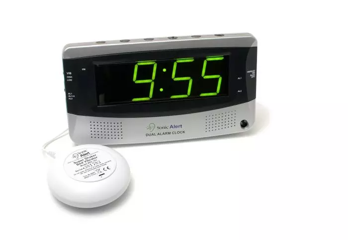 Despertador con vibración y doble alarma SBD375SS Geemarc