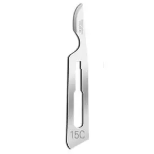 Hoja de bisturí estéril estándar N°15C Swann-Morton caja de 100 uds