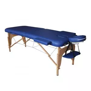 Camilla de masaje plegable de madera Mediprem Eco Pro Azul