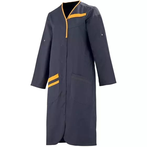Bata medica mujer mangas largas NOMIA 8MLC00PC Carbono/Naranja melon Adolphe Lafont