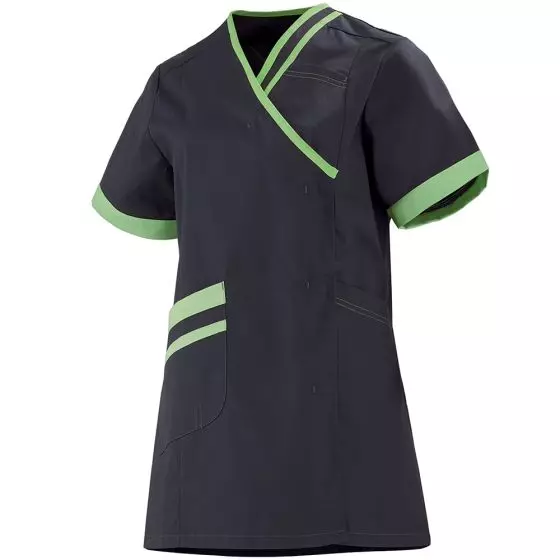 Bata Medica Corta Mujer LILEE 8TCC00PC Carbone/Verde manzana Adolphe Lafont