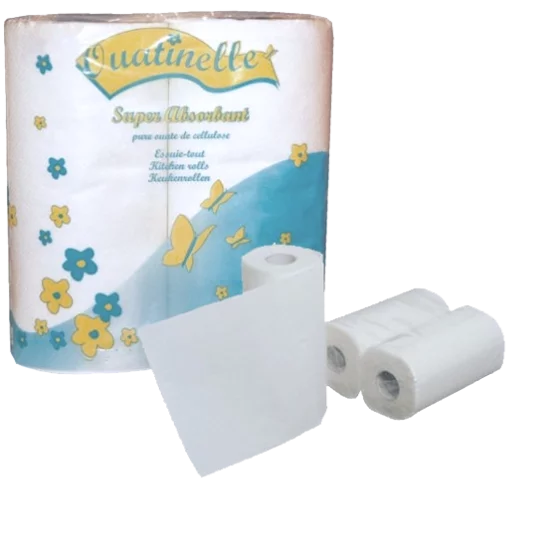 Toallas de papel superabsorbentes (40 rollos de 50 hojas)