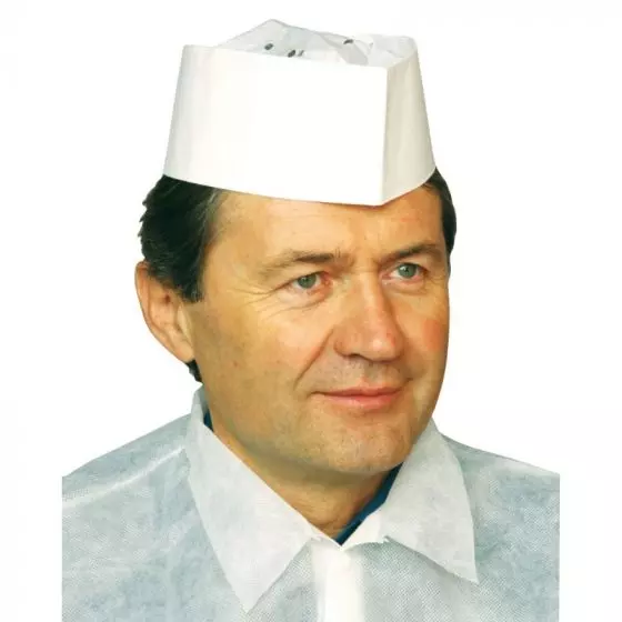 Caja con 100 gorros en papel blanco PLR-05 LCH