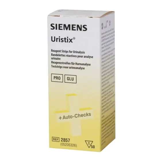 50 tiras urinarias Siemens Uristix