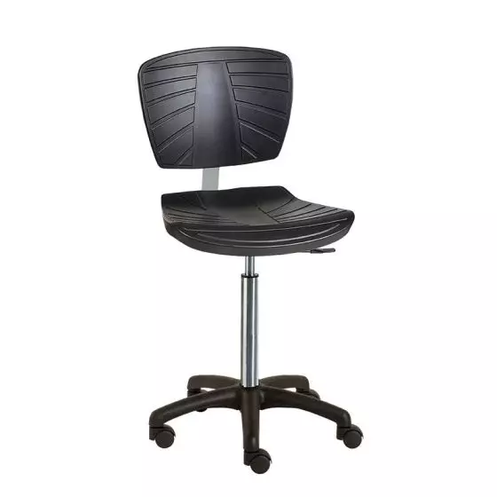 Silla médica ergonómica Carina negra con base de ABS
