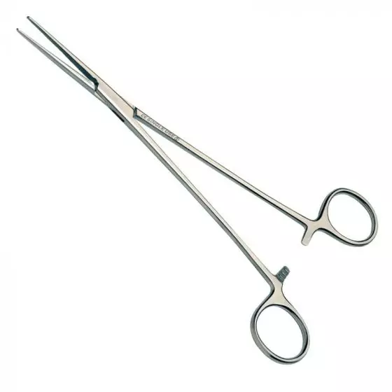Pinza hemostática Bengolea curva sin dientes 240 mm MTS-05602 LCH