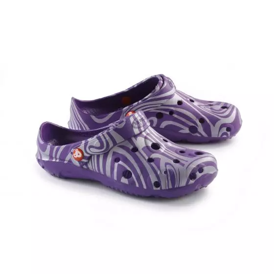 Zuecos de hospital para mujer Schu'zz Globule plata/ciruela