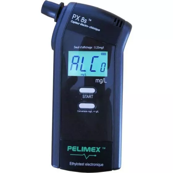 Alcoholímetro Electrónico Pelimex PX8s 60160 Categoria 2