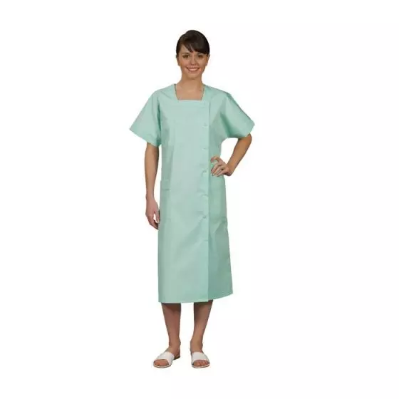 Bata médica para mujer Blepi verde con paramento verde Mulliez