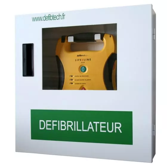 Vitrina armario para desfibrilador Defibtech con alarma