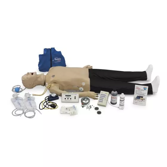 Maniquí Deluxe CRiSis™ con ECG y toma de control respiratorio avanzado