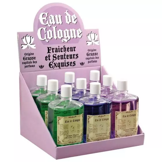 Agua de Colonia y expositor Holtex