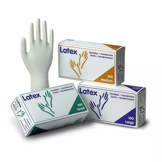 Guantes de látex con polvo Abena (caja de 100)