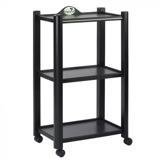 Mesa carrito madera 3 alturas natural Wengué Ecopostural A4474W