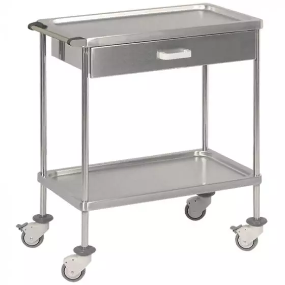 Carro de curas acero inox Hidemar 73 x 42 cm dos estantes 
