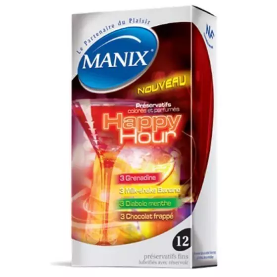 12 Preservativos Manix Happy Hour