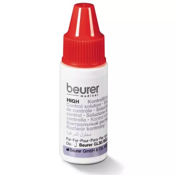 Solución de control de glucemia Beurer campo de medición de niveles altos de glucemia