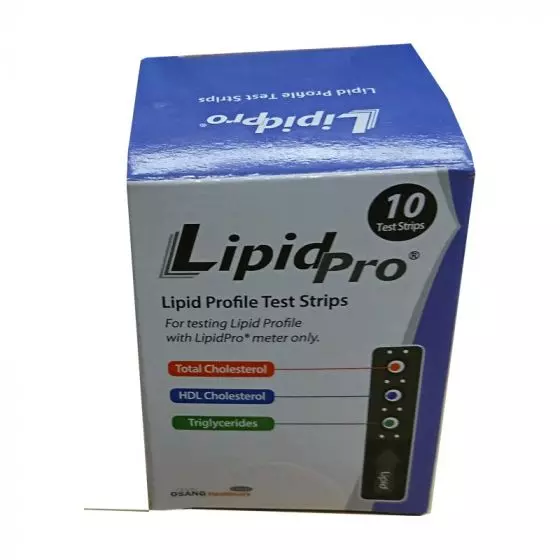 Tiras reactivas para perfil lipídico: Colesterol total, HDL, Triglicéridos y LDL para Lipid Pro Meter