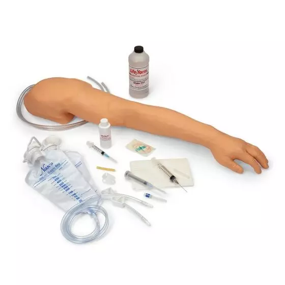 Brazo de entrenamiento para punción venosa e inyecciones para avanzados, de color blanco W44216