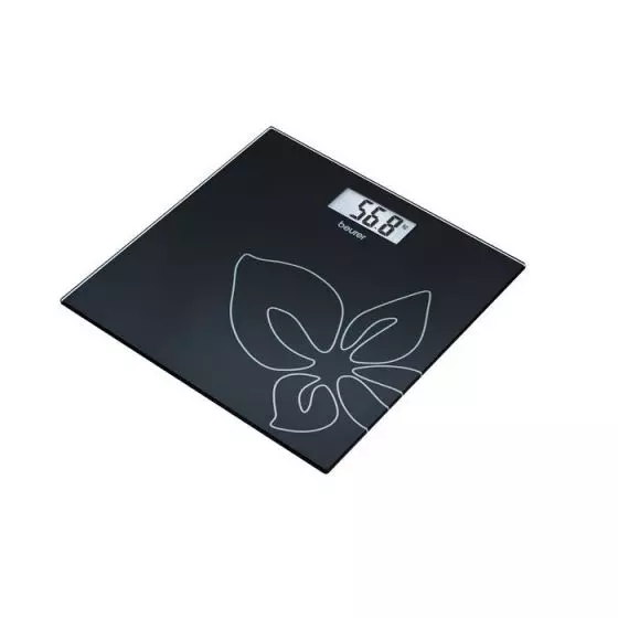Báscula de vidrio DesignLine black flower Beurer GS 27