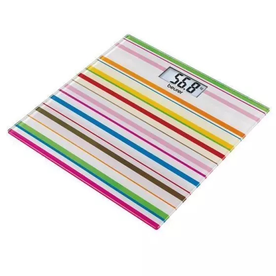 Báscula de vidrio DesignLine Happy Stripes Beurer GS 27