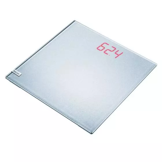 Báscula de vidrio de diseño Magic Plain Silver Beurer GS 40