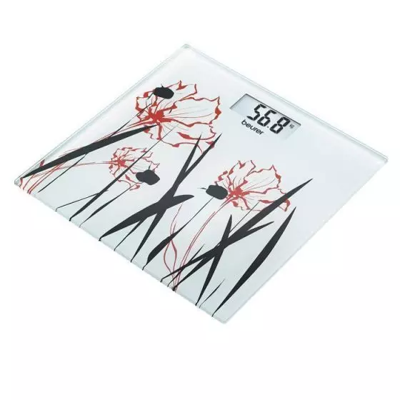 Báscula de vidrio DesignLine Red Poppy Beurer GS 27