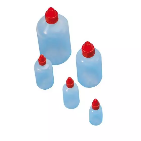 Frasco lavador con tapa roja ComedFrasco de lavado gorra roja Comed