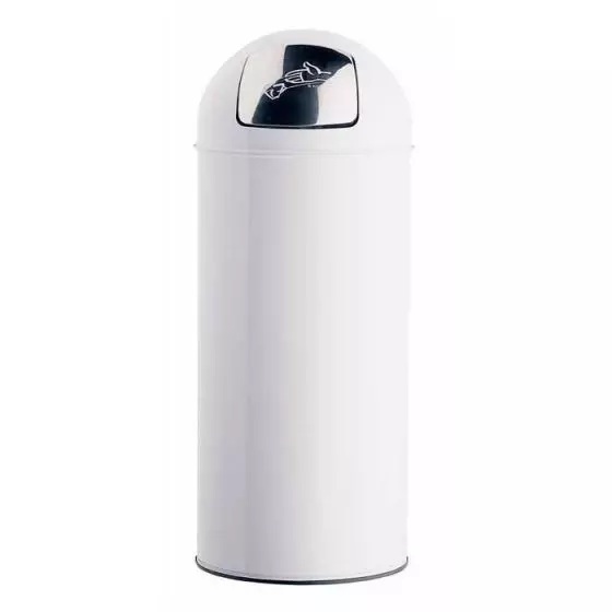 Cubo de basura con apertura automática Rossignol 45L Blanco First