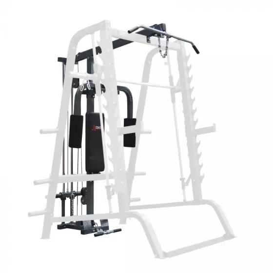 Multiestacion para gimnasio polea alta/baja y butterfly (accesorio opcional con Smith Machine Crossfit)