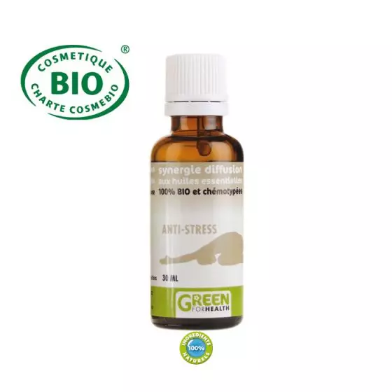 Mezcla de aceites esenciales anti-estrés Bio 30 ml Green For Health