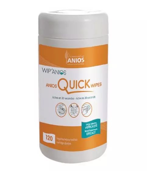 Caja de 120 toallitas desinfectantes Anios Quick Wipes