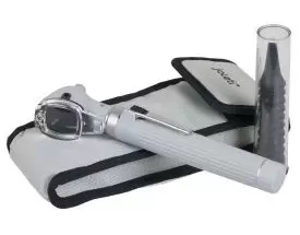 Otoscopio con fibra óptica Joleti con lámpara LED de 3V
