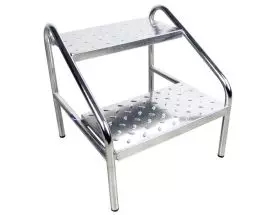 Banquillo en acero inoxidable de dos escalones Promotal 900-10