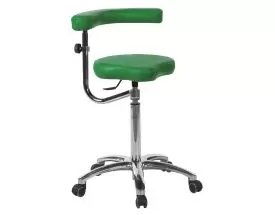 Taburete BICICLETA base cromada con brazo multifunción Ecopostural S5643