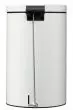 Cubo de basura ergonómico con pedal metálico Rossignol Sanelia 20L Blanco