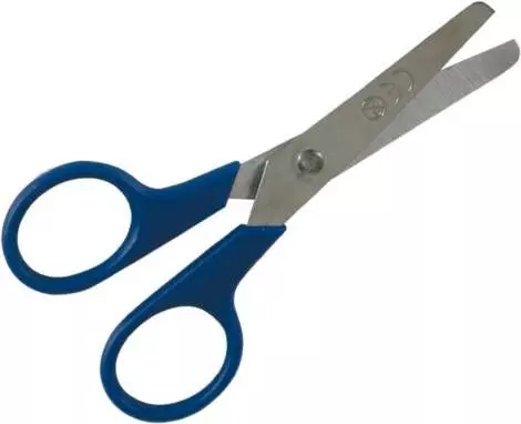 Euromedis tijeras estériles de plástico de punta redonda (caja de 100)