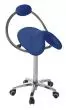 Taburete PONY SILLA DE MONTAR base cromada con respaldo arco Ecopostural S5662